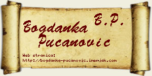 Bogdanka Pucanović vizit kartica